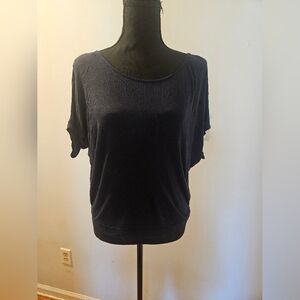 Express Dark Blue Short Sleeve Women's Top